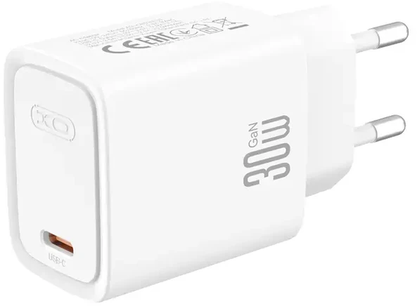 XO wall charger CE53 PD 30W 1x USB-C baltas