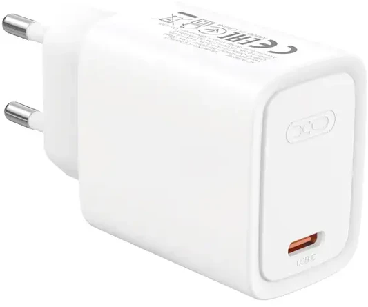 XO wall charger CE53 PD 30W 1x USB-C baltas