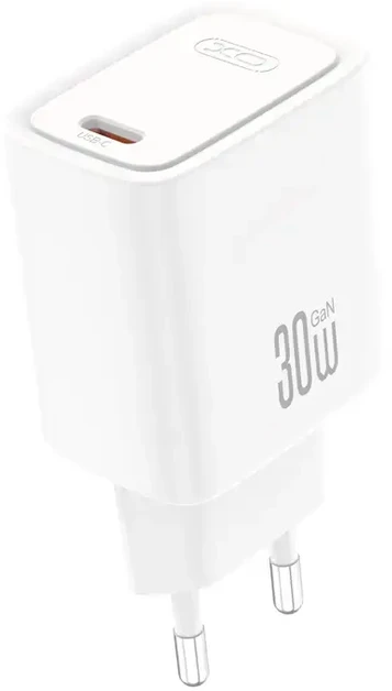 XO wall charger CE53 PD 30W 1x USB-C baltas