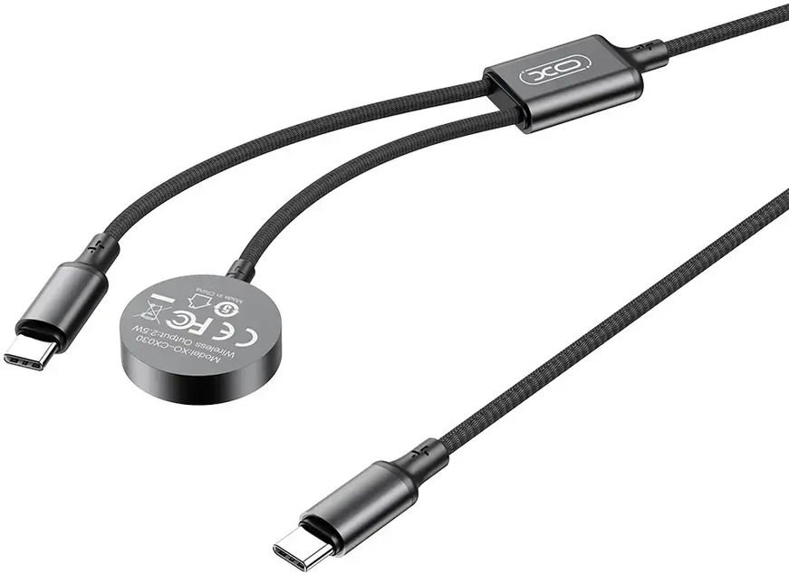 XO belaidis indukcinis įkroviklis CX030 juodas Apple Watch su laidu USB-C -USB-C