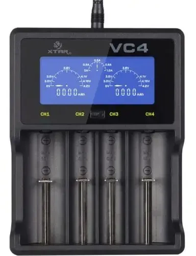 Baterijų įkroviklis XTAR VC4 18650 AA AAA elementam ni-MH li-ion 4 vietų 