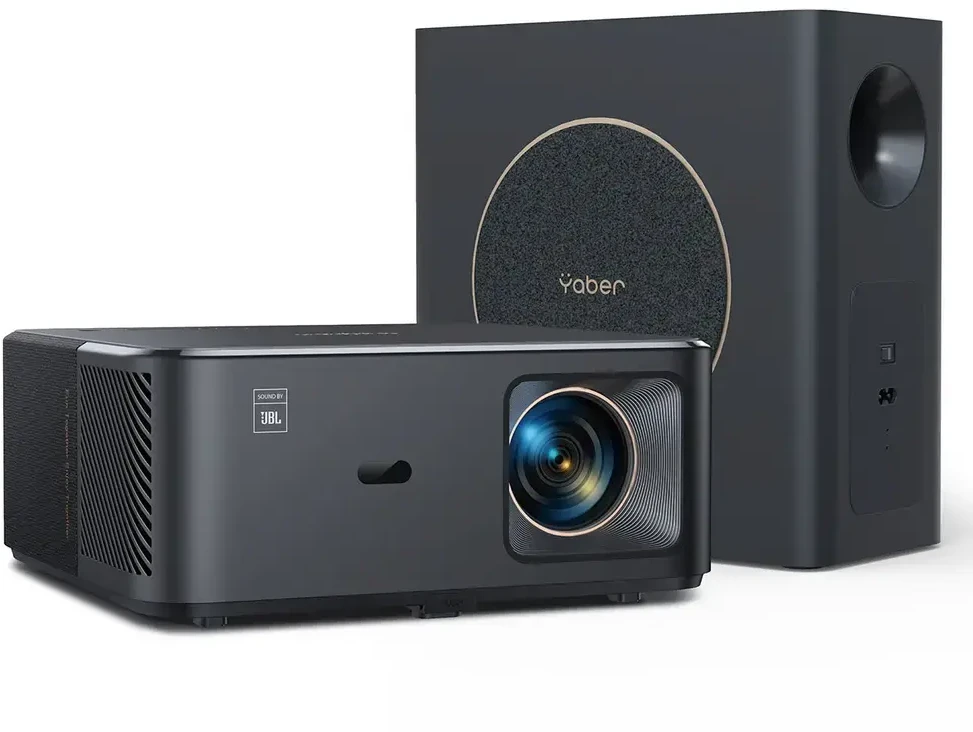 Yaber K2s Pro LCD FullHD 1080p Multimedia Projektorius su JBL kolonėlėmis and Subwoofer – juodos spalvos