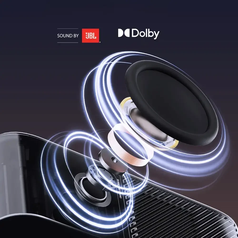 Projektorius Yaber K3 Pro LCD Full HD su JBL kolonėlėmis ir žemų dažnių kolonėle, juodas