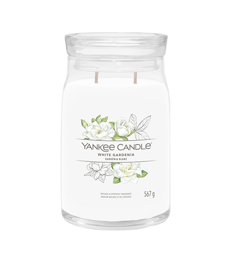 Yankee Candle Aromatinė žvakė "Signature large glass Baltas Gardenia" 567 g
