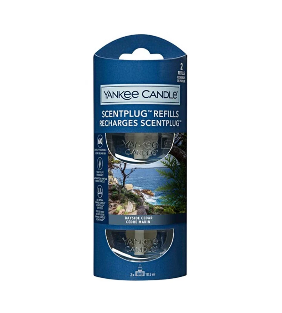 Yankee Candle Kvapų papildymas ScentPlug prietaisui – Bayside Cedar(2vnt)