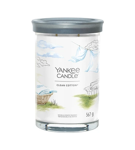 Yankee Candle Aromatinė žvakė Signature tumbler large Clean Cotton 567 g