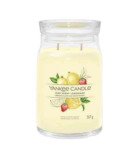 Yankee Candle Aromatinė žvakė Signature didelė stiklinė Iced Berry Lemonade 567 g