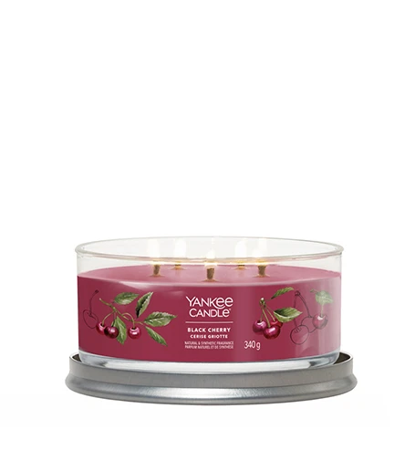 Yankee Candle Aromatinė žvakė Signature tumbler medium Juodas Cherry 340 g