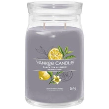 Yankee Candle Aromatinė žvakė Signature glass medium Juodoji arbata - citrina 368 g