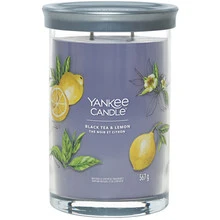 Yankee Candle Aromatinė žvakė Signature tumbler large Juodas Tea - Lemon 567 g