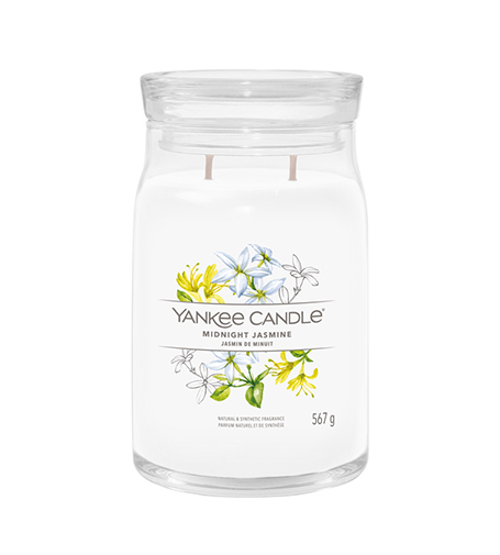 Yankee Candle Aromatinė žvakė Signature glass large Midnight Jasmine 567 g
