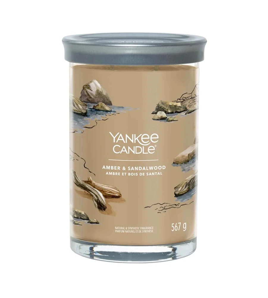 Yankee Candle Aromatinė žvakė Signature tumbler large Amber - Sandalwood 567 g