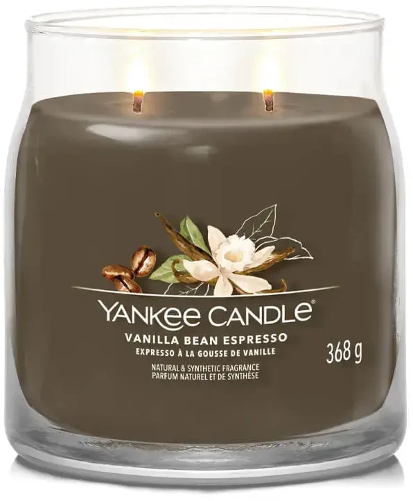 Yankee Candle Aromatinė žvakė Signature glass medium Vanilla Bean Espresso 368 g