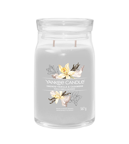 Yankee Candle Aromatinė žvakė Signature didelis stiklas Smoked Vanilla - Cashmere 567 g