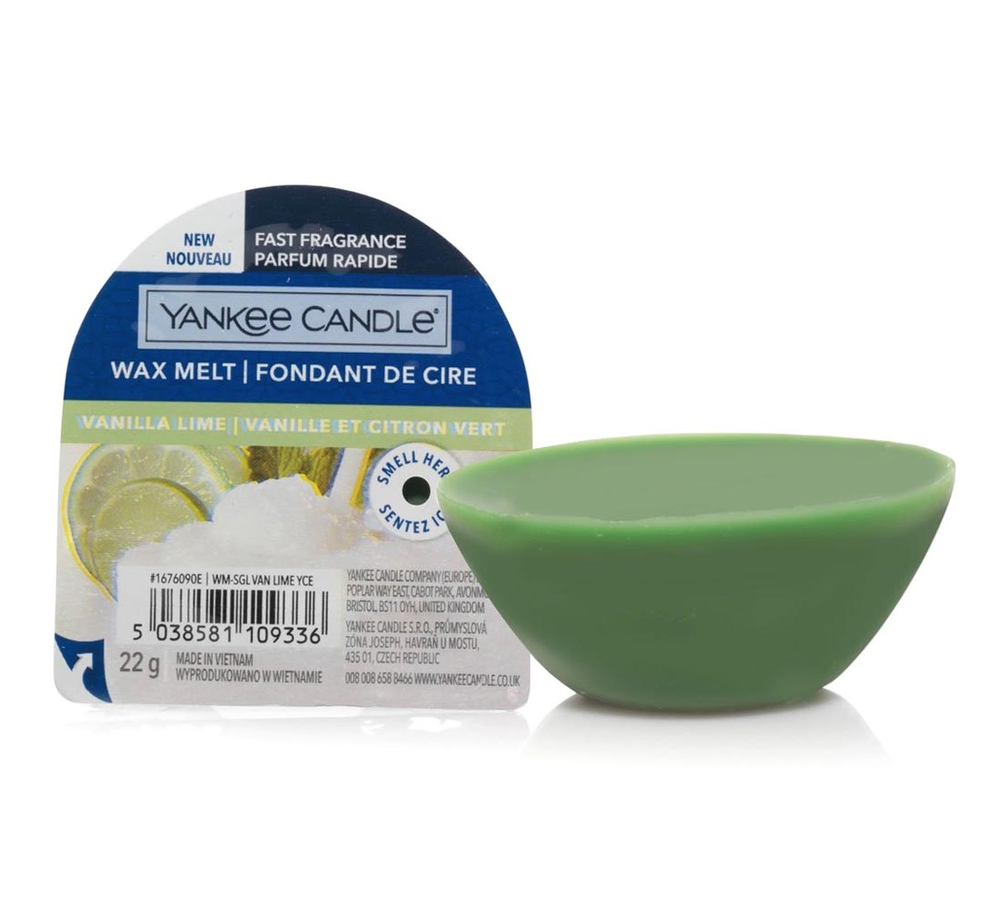 Yankee Candle Wax Melt Vanilla Lime kvapusis vaškas, 22 g