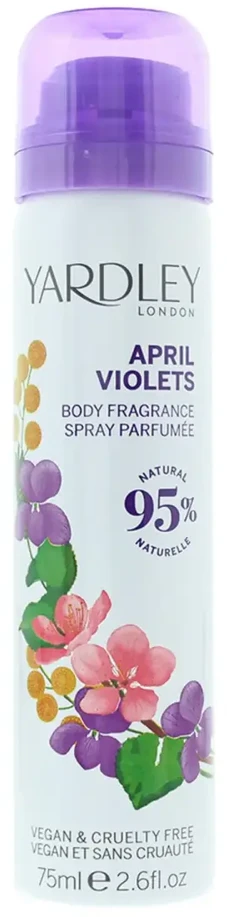 Yardley April Violets dezodorantas purškiklis moterims, 75 ml