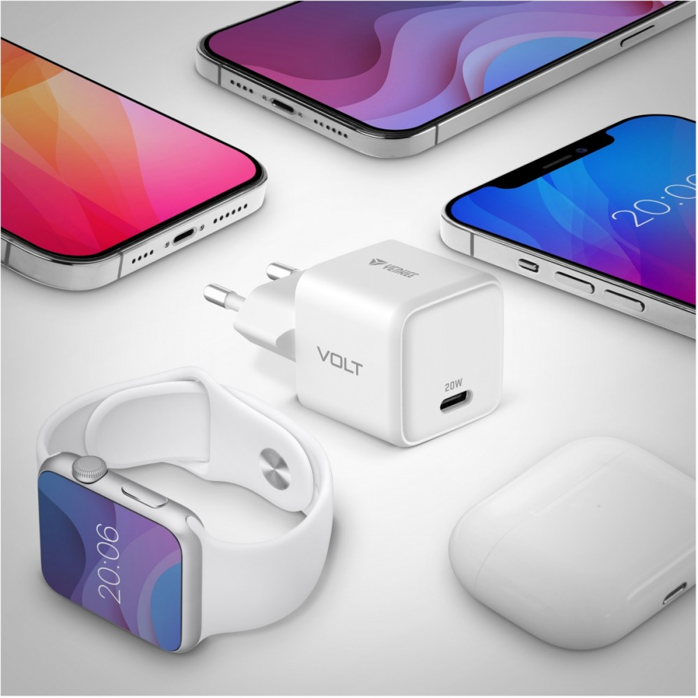 Yenkee Įkroviklis jungiama į tinklą USB C 20W 3A Power Delivery 3.0 QC 3.0 Balta