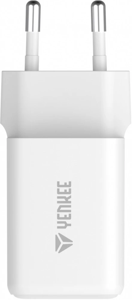 Yenkee Įkroviklis jungiama į tinklą USB C 2x18W 3A Power delivery 3.0 QC3.0 Balta