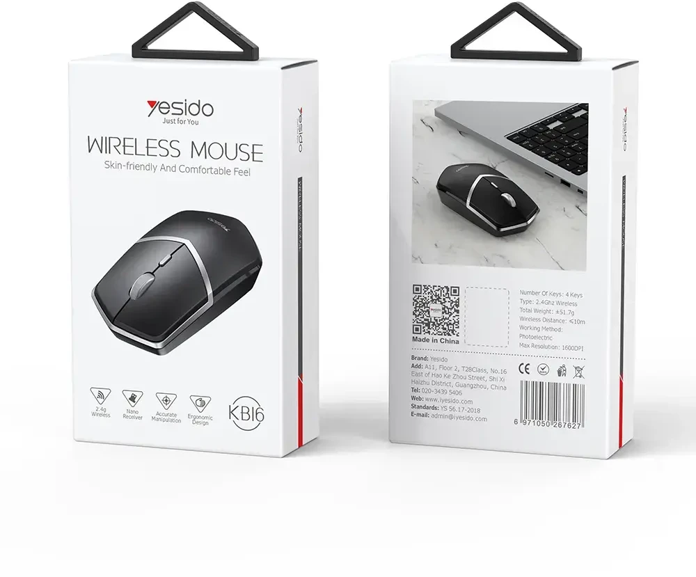 Yesido pelė kompiuteriui KB16 wireless juodas