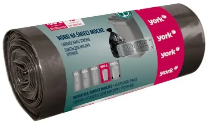 York šiukšlių maišai STRONG 160L – 10 vnt.