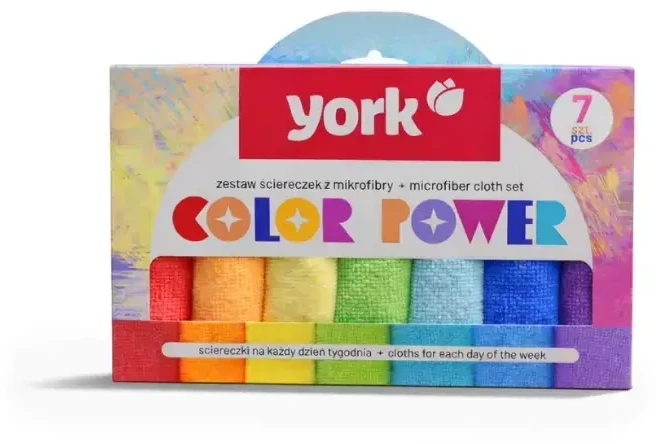 „York“ mikropluošto šluosčių rinkinys „Color Power“ 7 vnt.