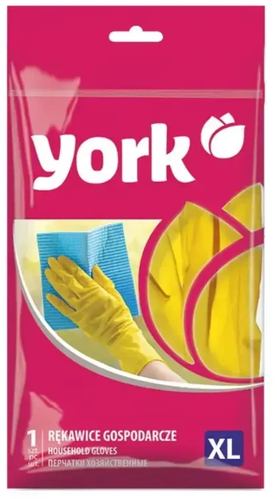 „York“ namų apyvokos latekso pirštinės, XL dydis