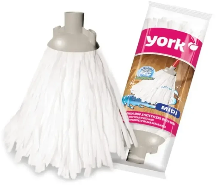 York sintetinė šluostės galvutė MIDI balta
