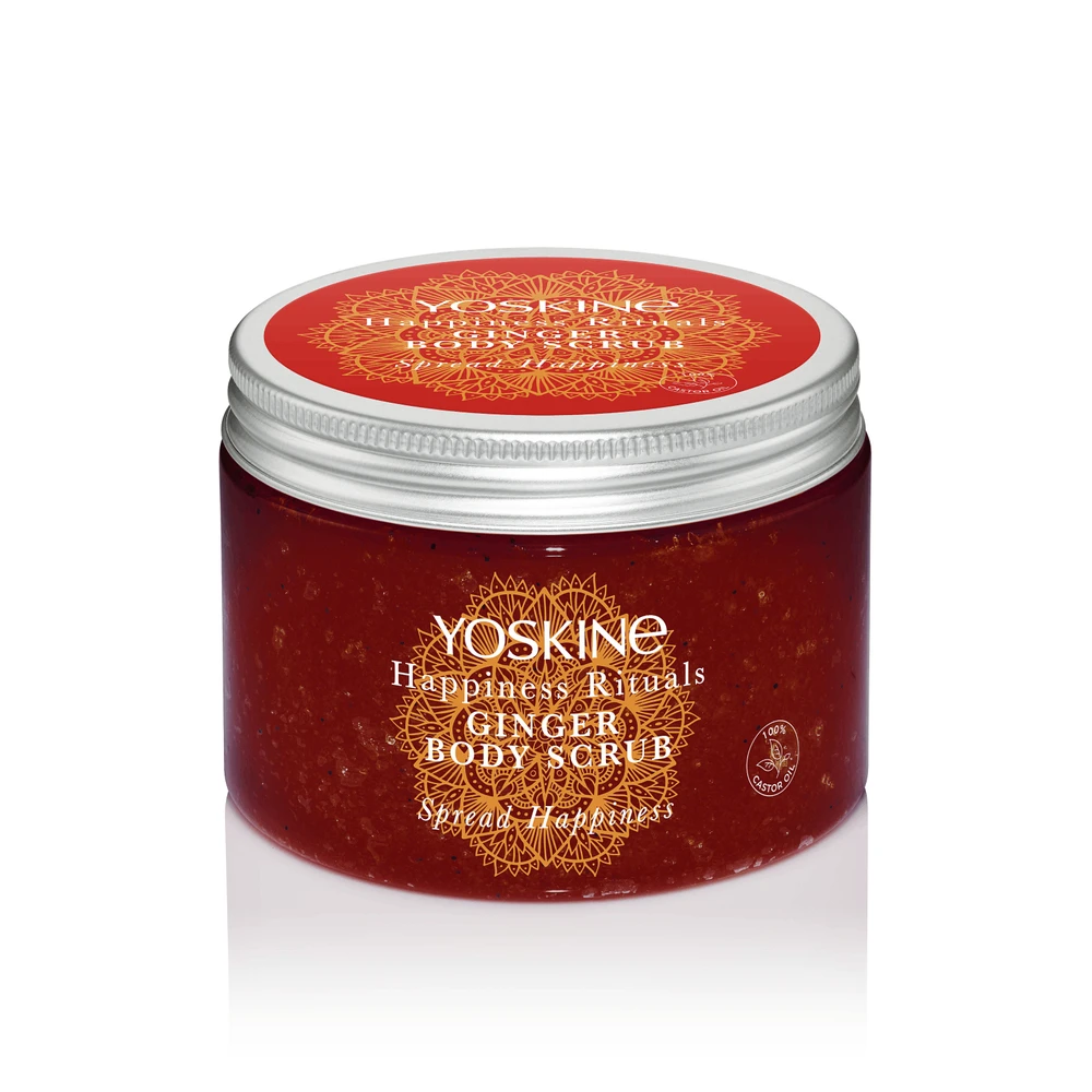 Yoskine Happiness Rituals Ginger Peeling Body Scrub kūno šveitiklis, 300 ml