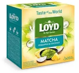 Arbata LOYD Žalias Matcha&Pineapple, Coconut 20 x 1,5g