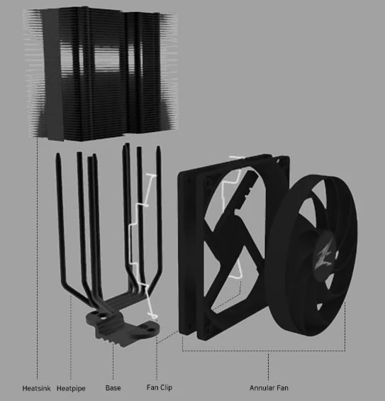 Zalman CNPS10X PERFORMA juoda