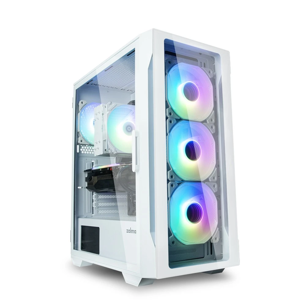 Zalman I3 Neo TG Baltas Mid Tower RGB dėklas 4xfan, balta