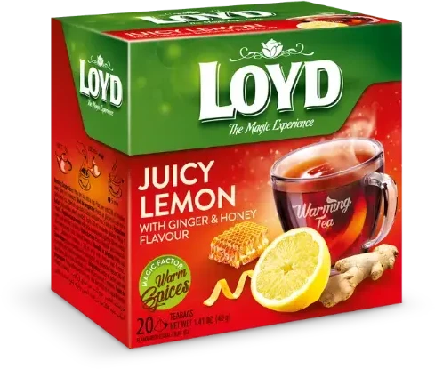Loyd Šildanti arbata su imbieru, citrina ir medumi, 20 pakelių