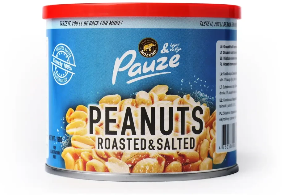 Žemės riešutai PAUZE, skrudinti, sūdyti, 150 g