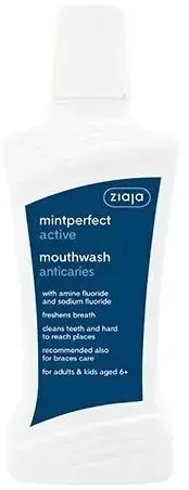 Burnos skalavimo skystis nuo ėduonies Ziaja Mintperfect, 500ml