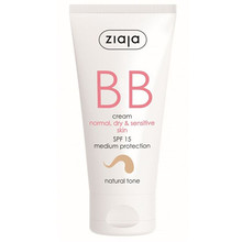 Ziaja BB kremas normaliai, sausai ir jautriai odai SPF 15 tamsus/persikų tonas (BB Kreminis) 50 ml