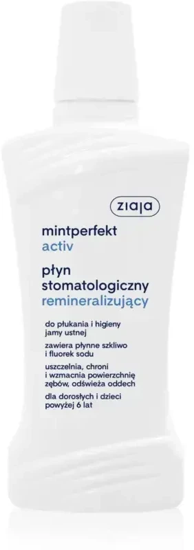 Ziaja Mintperfekt Activ dantų remineralizuojantis burnos skalavimo skystis 500ml