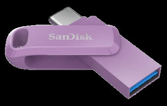 USB laikmena Sandisk Ultra Dual Drive Go 256 GB, levandų spalvos
