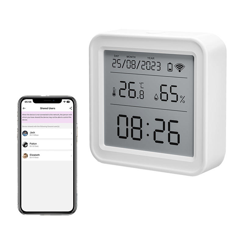 Zigbee Gosund ST17 LCD išmanusis temperatūros ir drėgmės jutiklis Tuya