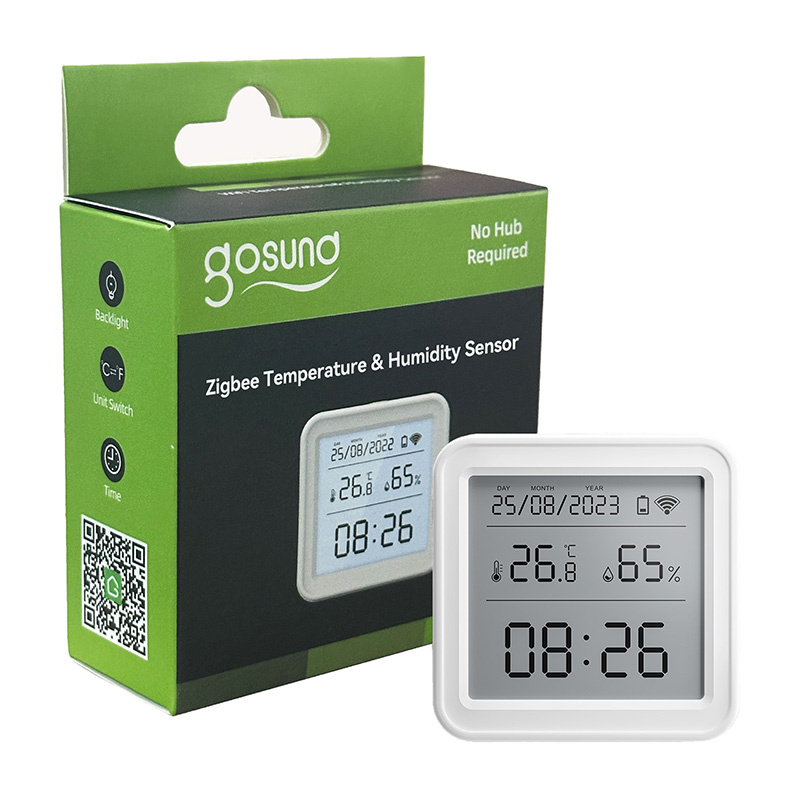 Zigbee Gosund ST17 LCD išmanusis temperatūros ir drėgmės jutiklis Tuya