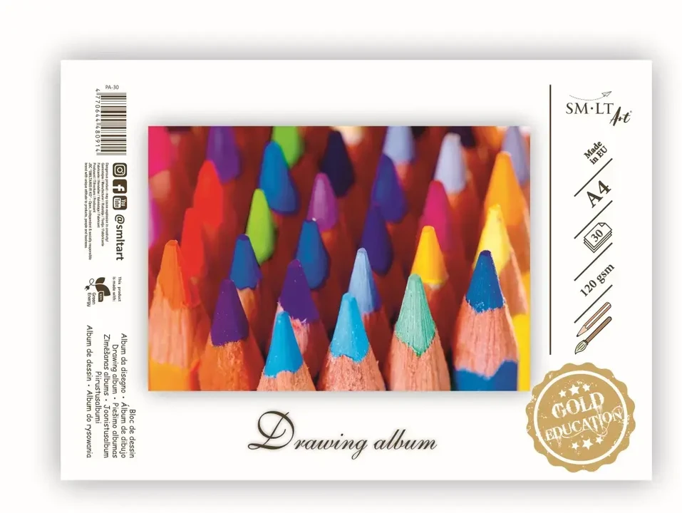 Piešimo albumas SMLT, A4, 120 g/m2, 30 lapų