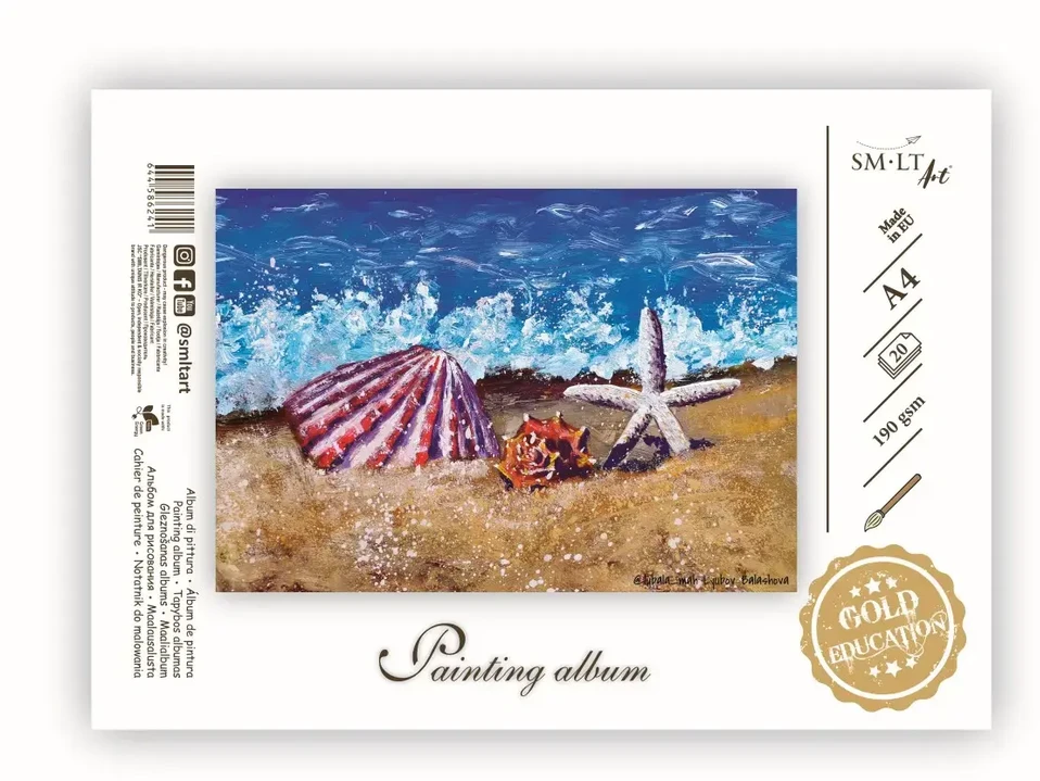 Tapybos albumas SMLT, A4, 190 g/m2, 20 lapų