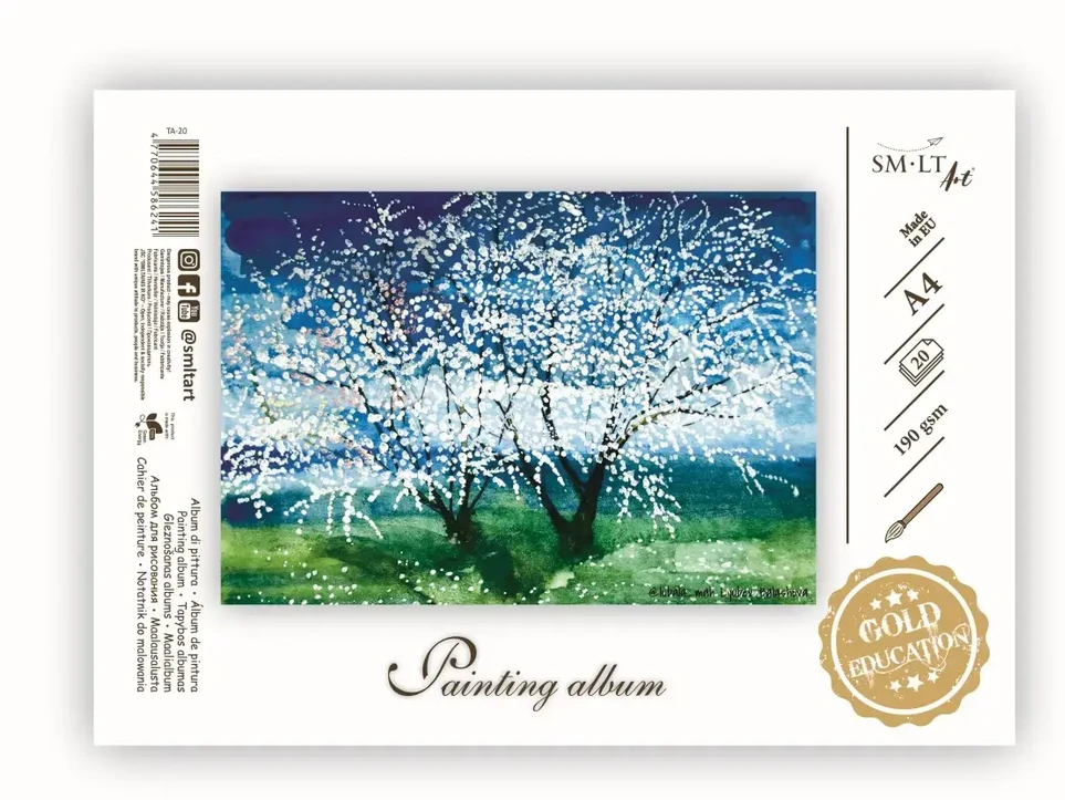 Tapybos albumas SMLT, A4, 190 g/m2, 20 lapų