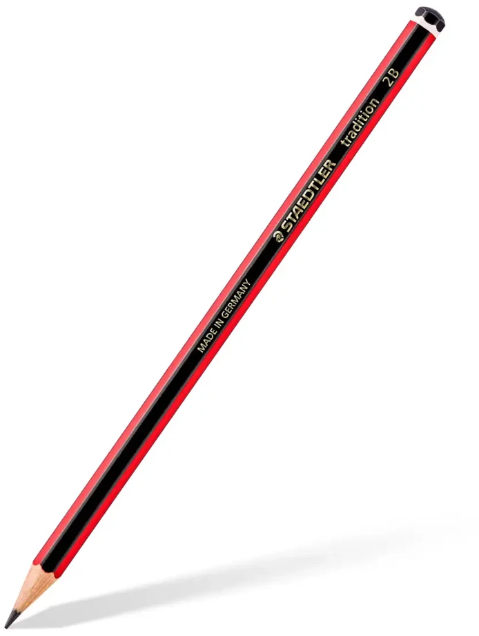 Staedtler tradition 110, 2B, Juodas, Raudona, Hexagonal, PEFC, 2 mm, 1 pc(s)