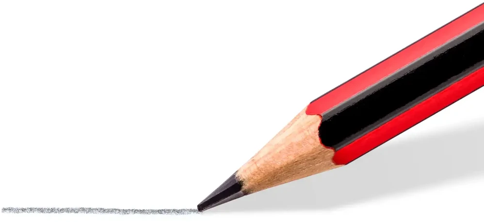 Staedtler tradition 110, 3B, Juodas, Raudona, Hexagonal, PEFC, 2 mm, 1 pc(s)