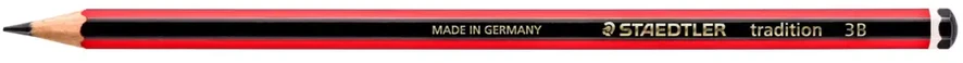 Staedtler tradition 110, 3B, Juodas, Raudona, Hexagonal, PEFC, 2 mm, 1 pc(s)