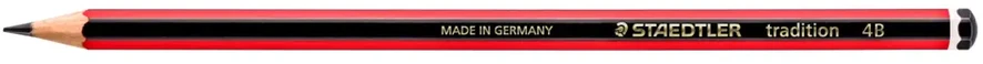 Staedtler 110-4B, 4B, Juodas, Raudona, 12 pc(s)