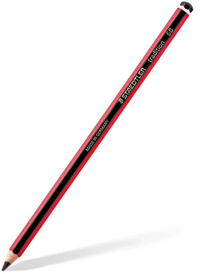 Staedtler 110-6B, 6B, Juodas, Raudona, 12 pc(s)