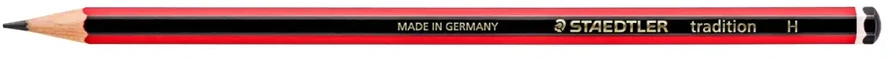 Staedtler tradition 110, H, Juodas, Raudona, Hexagonal, PEFC, 2 mm, 1 pc(s)