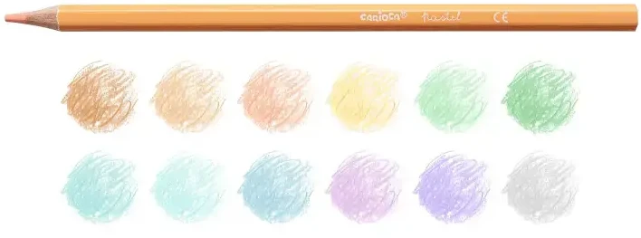 Spalvoti pieštukai CARIOCA, pastelinių spalvų, 12 vnt.