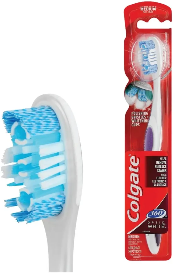 „Colgate 360 Optic Baltas“ balinamasis dantų šepetėlis